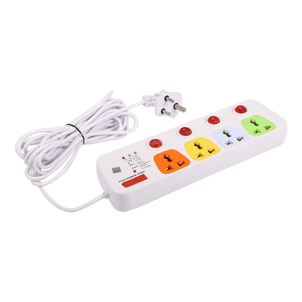 •	Four universal sockets and four switch (in 4+4 model only)•	Double pole on/off switch•	Full unbreakable high heat resistant body with attractive and sleek design•	Power connection indicator to indicate wiring faults•	Heavy duty 3 pin mains cord•	Full heavy brass parts and fuse blown indicator•	Operating Voltage: 6Amp. 240 V AC only