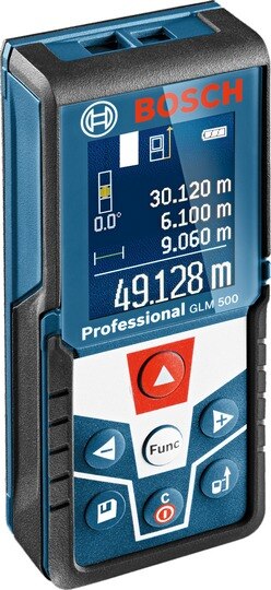The 2-in-1 360º Measuring Device•	Easy and Fun - Colour display for high user intuition•	Precise - Measuring range of up to 50 metres•	Versatile - 2-in-1 distance and inclination measurerTechnical  Specification Laser diode  -  635 nm, < 1 mWMeasurement range-  0,05 – 50,00Laser class -  2Measurement accuracy, typical -  +/- 1.5 mmMeasurement range of incline measurement -  0 – 360° (4 x 90°)Measuring accuracy (typical) -  +/- 0.2°Measurement time, typical-  < 0.5 sMeasurement time, max. -  4 sPower supply-  2 x 1.5 V LR03 (AAA)Automatic deactivation-  	5 min.Weight, approx -  0.1 kgUnits of measurement	-  m/cm, ft/inchMemory capacity (values) -  20Battery lifetime, individual measurements, approx. -  10,000Battery lifetime, operating time, approx. -  2.5 hDust and splash protection-  IP 54Tripod thread -  1/4