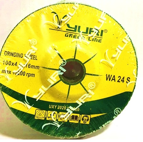 Description Specification- 100 mm, 4,00 mm, 16,0 mmDetails Diameter mm - 100Bore diameter mm - 16,00Thickness mm - 4,0Product type - Grinding disc