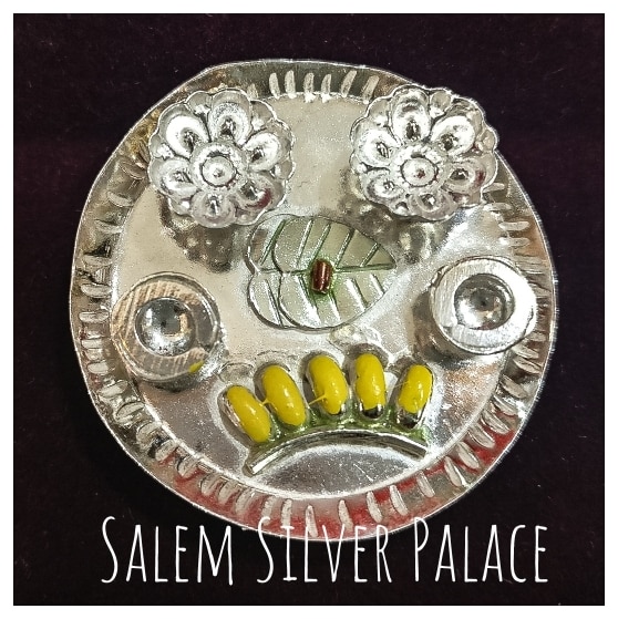 Baby /mini Thamboolam Plates (1.5“inches). Silver mini thamboolam plates are very apt to gift your beloved ones on any spl occasion. For enquires contact us.