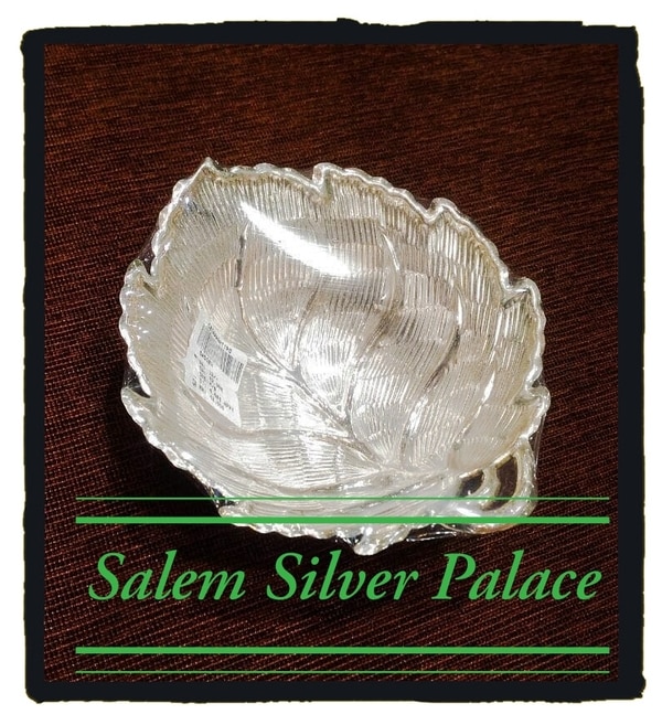 Gold Coated Silver Leaf Plate