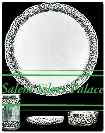 Silver Antique Dinner Set. Weight range starts from 250 gms. For wholesale and retail orders contact us
