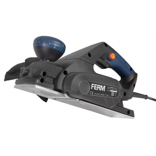 Features- Soft coated handle for optimal working comfort- Reversible knives for double lifetime- 8-position adjustable planing depth for optimal planing results- Parallel guide for improved precision- Extra long power cable, 3 mSKU: PPM1010Gross weight - 3.9375Max. planing width - 82mmMax. planing depth - 2mmDepth positions - 8Power input - 650WNo load speed - 16.500/minMains voltage - 230V~Frequency - 50HzIncludes - Parallel guide - Dust bag - Wrench - Teeth belt