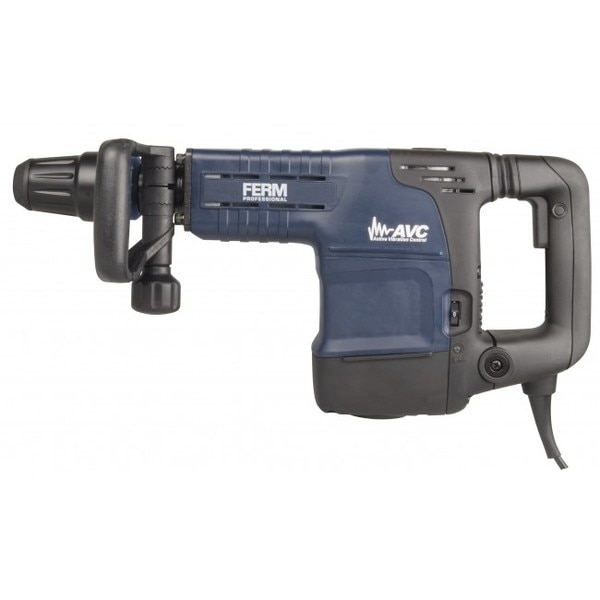 Easily demolish walls, floors, concrete and tiles with the HDM1041P Professional Demolition hammer. This chisel hammer has a power of 1500 Watt, 12 adjustable chisel positions, variable speed and impact energy up to 25 Joule! With this powerful power tool you can do every demolition task!The impact absorbing handle, extra soft grip side handle and the extreme long 5 meter rubber cable ensures optimal user comfort: As a user you experience more grip, stability and freedom to move. The HDM1041P Demolition hammer comes in a robust storage case with SDS Max Pointed chisel and a SDS Max Flat chisel (350mm). Features:- SDS-max chuck- Powerful heavy duty professional machine: 6-25 Joule - 11.0kg)- 12 step adjustable chisel position- Vibration reduction rear handle- 5m rubber cable- Storage CaseGross weight - 17.2700Machine weight - 11 kgNumber of speeds - 1No load impact rate - 1.000- 1.900/minTool holder - SDS-maxImpact energy - 6-25 JoulePower input - 1500WMains voltage - 220-240VFrequency - 50HzIncludes - Auxiliary handle, chisel pointed, chisel flat, storage case