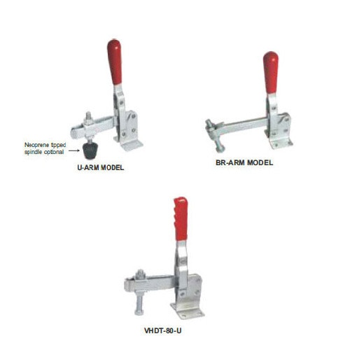 Backed ourselves with modern facilities and a skilled team of personnel, we are engaged in delivering a wide and quality rich range of Hold Down Toggle Clamp Vertical Handle- Flanged Base. Besides manufacturing these products using quality assured inputs and advanced tools and machinery, these offered products are examined on a number of aspects before we finally ship these at the destination of our customers. Features:Customized solutionsDurableHigh strength