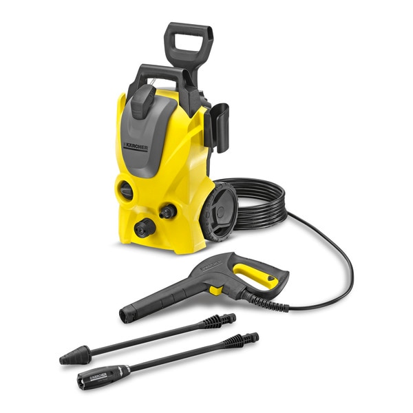 KARCHER HIGH PRESSURE WASHER K 3 PREMIUMFEATURES AND BENEFITS•	Quick Connect	The high-pressure hose is easy to manoeuvre, clicking quickly in and out of the device and spray gun. This saves time and effort.•	Clean tank solution	The practical detergent tank simplifies the application of detergents.•	Water-cooled motor	Especially powerful.•	Hose reel and cable hook	Practical cable storage.•	Plug 'n' Clean system	Detergent can be applied or changed easily. Detergent quantity can be regulated.•	Three-piston axial pump	Completely maintenance-free.•	Safety valve and motor-stop function	Safe protection from pressure overload.Technical dataPressure (bar/MPa) - 20 - max. 120 / 2 - max. 12Flow rate (l/h)	max. - 380Max. inlet temperature (°C) - up to 40Connection load (kW)	 - 1.6Area performance (m²/h) - 25Weight without accessories (kg) - 9.6Dimensions (L × W × H) (mm) - 285 x 331 x 563EquipmentHigh-pressure gun, Standard Quick ConnectVario Power JetDirt blasterHigh-pressure hose, 6 mQuick Connect on the side of the deviceDetergent application via, TankTelescopic handleWater-cooled motorIntegrated water filterA3/4