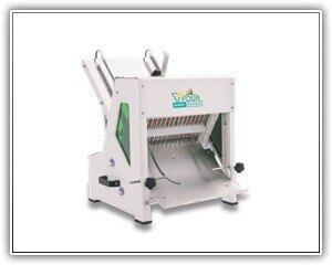 Table Top SlicerSpecificationsSlice Width : 10mm/12mmMax. Bread size : 380mm x 125mm (WxH)Capacity : 400 loafs/hrPower : 230 V, 0.18 KWDimension : 800x600x800 mm (LxBXH)