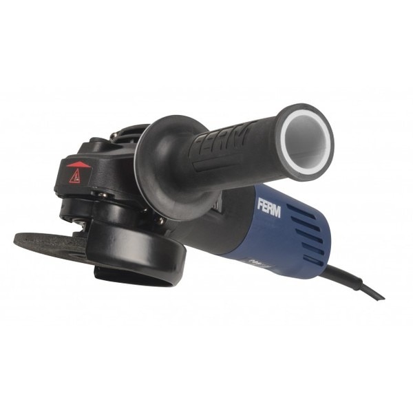 The powerful and professional AGM1072P angle grinder from FERM has a disc diameter of 100mm. Equipped with spindle lock so that you can easily and quickly change the grinding wheels. The machine is very suitable for grinding and deburring of metal (including steel and aluminum) and stone types. The softgrip side handle provides comfort and ease of use and is therefore very comfortable! The 3 meter long rubber cable ensures optimal freedom of movement during work.SPECIFICATIONGross weight  - 2.4175Disc diameter  - 100mmSpindle - M10Power input - 750WNo load speed - 11.000/minMains voltage - 220-240VFrequency - 50Hz	FEATURES-  Heavy duty angle grinder -  Lock-on switch-  Spindle lock-  3m rubber cable Standard AccessoriesSide handle, spannerManufactuer's warranty - 6 months (T & C apply)We are authorised service centre for FERM  Power Tools, Tel :  022-23736027 For sales : + 918017265815, sale@fairtradecorp.in