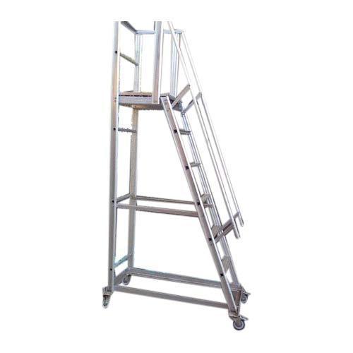 #Aluminum_Ladder_Step_Trolley_in_VadodaraMfg from high tensile aluminum alloy,heavy duty light weight rust dust fire & flint proof. Each section mfg c section size 2.5/8