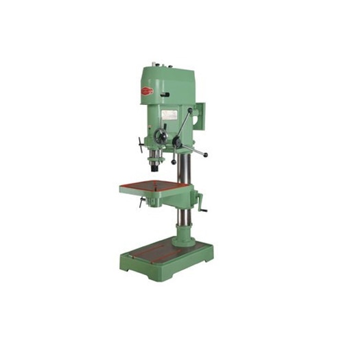 Our product range includes a wide range of column pillar drilling machine, fine feed pillar drill machine, automatic fine feed pillar drill machine, pillar drill machine, geared pillar drill machine and auto feed column drilling machine.Product Details:Minimum Order Quantity : 1 UnitPower Voltage : 220 VMaximum Distance Spindle Nose to Table : 610 mmSpindle Center to Column : 321 mmTable Size : 425 x 425 mmMachine Measurement : 700 x 450 x 1830 mmColumn Diameter : 110 mmDistance from Spindle Nose to Base : 970 mmDrill Head Motor : 1.5 HPV belt : B-60Drilling Capacity in MS : 38 mmDrilling Capacity in CI : 42 mmTapping in MS : 20 mmSpindle Hole Taper : MT-4Spindle Travel : 250 mmSpindle Speed : 80-2600 x 8 (rpm x step)Diameter of RAM : 78 mmFeed Type : Fine FeedBrand : PrakashModel : P38We are offering Fine Feed Pillar Drill Machine to our clients.Standard Accessories:Motor Pull Extra Accessories:Electrical MotorsKeyless Doll Chuck & ArborV BeltsTapping Control Panel BoardDrill Chuck & ArborTapping Attachment (Mechanical)Coolant Pump with Coolant Tank