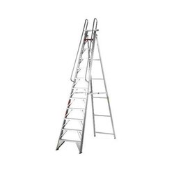 Aluminum Folding Double Step Trestle Ladder