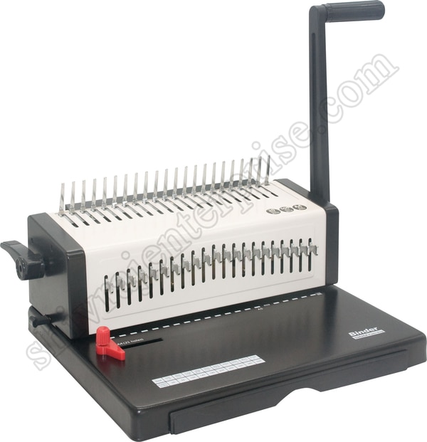 Products information:Max. Punch 12 sheets (80g paper) PVC 6 sheetsMax. Binding 500 sheets (51mm comb ring)Adjustable Margin 2.5, 4.5, 6.5mmNumber of Holes 21 Holes, all movable punchHole size 3*8mm rectangleHole Distance 14.3mmSize 390*320*195mmWeight 20kgsPRICE:5451/-+ GST