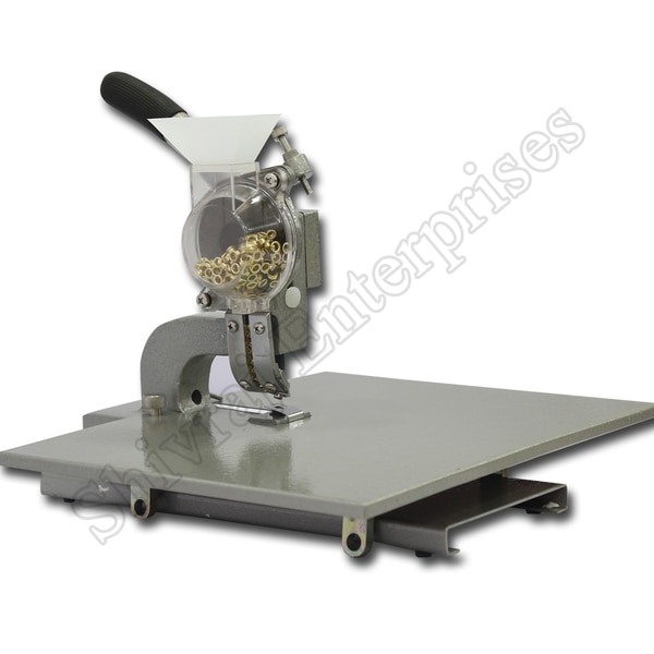 Products information:DJS-4 Single Eyelet MachineEyeleting Diameter : 4mmBinding Thickness : ≤ 3mmMax. Vertical Working Travel : 185mmVessel Volume (Container Capacity of Eyelet) : 1200 GrainPRICE:18700/-+ GST
