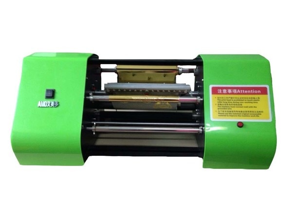 Model AMD--360 Printing interface USB Max feeding width 350mm Max printing width 252mm Max thickness admit 3mm Printing speed 40-200m/hour Long life span print head Max printing length is 150000m Power Source specification AC 110-240V; 50HZ--60HZ Power 400w Resolution 300dpiGW/NW 38kg/25kg Package Size 930mm*530mm*450mm Medium type paper,cardboard,adhesive sticker,plastic board,PET,PVC,PU,leather,film,frosted PVC,binding and layout paper,cloth,etcPRICE:93500/-+ GST