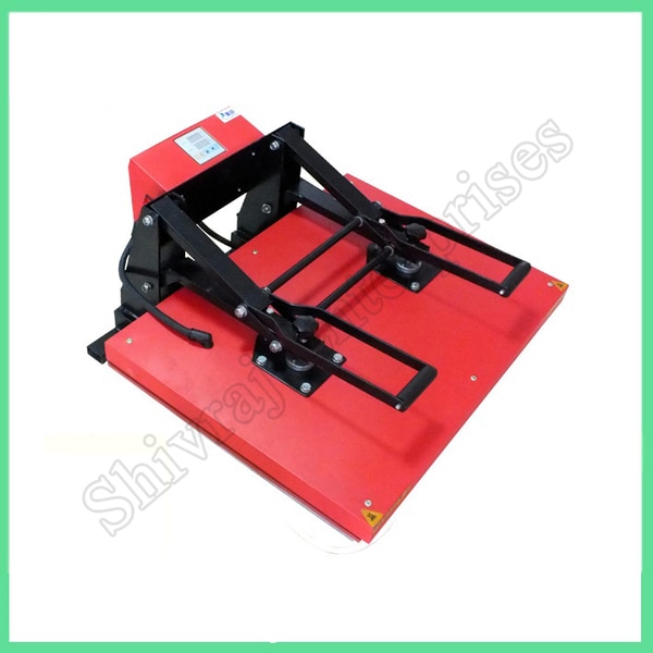 Machine Size 60*80CMWeight 87KGPacking size 88*88*47.5CMVoltage 110V/220VPower 6000WTemperature range 0?-399?Time control range 0S-999SFunction Backing color logo, photo image or picture on the products with flat, such as: T-shirt;mouse pad;Wood engraving;Stone painting;etc. surface for advertising, gift purpose with artstic and applied effects.Feature Digital temperature indicator Automatic temperature constant Even pressure heat-resistant metarial remains stable up to 399 Full and flat products surface heat transfer printPRICE:66000/-+ GST