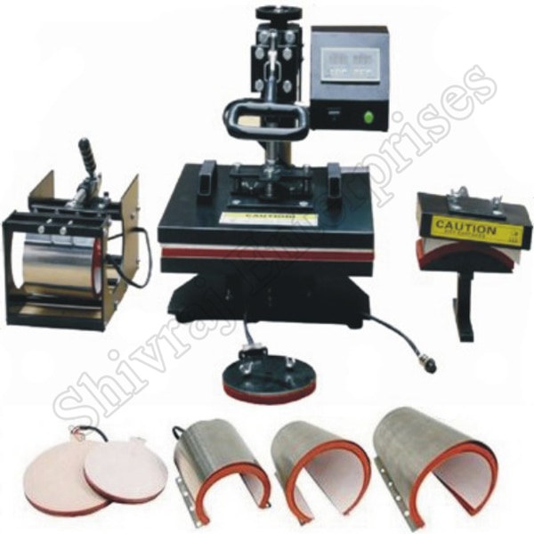 Products information:Optional Attachments: 4 types of Mugs, 2 types of Plates, HatDescription: It can imprint T-shirt, Ceramic Plates, Ceramic Tiles, Mugs, Mouse Pads, Jigsaw Puzzles, Fabrics & Materials, Other miscSize : 50*38*45cmWeight : 38 KgsVoltage : 220VPower : 1250WTemperature Range :0-380°cTiming Range : 0-999 SecDiameter For Mug : 7.5 - 9cmDiameter For Plate : 11cmDiameter For T-Shirt: 30*38cmDiameter For Hat : 14*8.5cmPRICE:16500/-+ GST