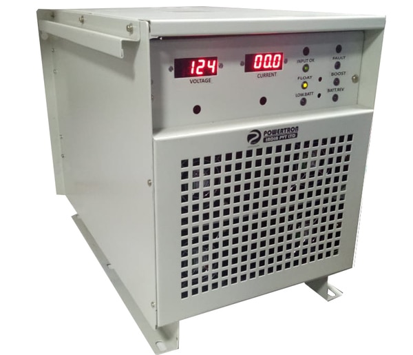 This charger can charge 12v/150ah 10nos of battery at a time. I.e charger capacity is 120vdc / 20a