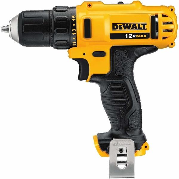 •	12V Max XR Li-ion compact drill driver featuring XR 2.0Ah Li-ion battery technology.•	15 Position adjustable torque control for consistent screw driving into a variety of materials with different screw sizes•	Parabolic switch profile allowing for greater control over speed of application. SPECIFICATIONVoltage – 10.8VBattery Capacity – 2 AhPower – 180WSpeed – 0-400/0-1500 rpmChuck Capacity – 1-10 mmMax.Torque – 24 NmDrilling Capacity Wood / Metal- 20mm/10mmWeight -1.1 KgWe are authorised service centre for Dewalt Power Tools. Tel : 022-23736027 For sales : + 918017265815, SALE@FAIRTRADECORP.IN