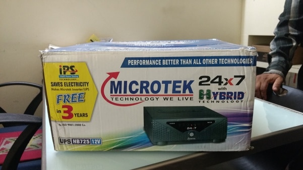 Model HB 24 x 7 Sinewave UPS for Residential / Small Offices applications.Available in ratings 725 , 950, 1125  in 12 VDC  & 1650 In 24 VDC . with MCB, Auto Reset, By Pass facility, Intelligent battery gravity management, Quick & efficient charger