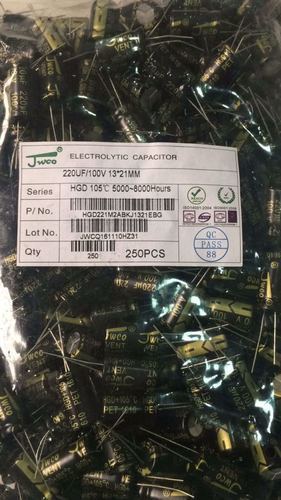 Suraj Electronics is a authroised Distributor in India. JWCO Electrolytic Capacitors 220uf/100v