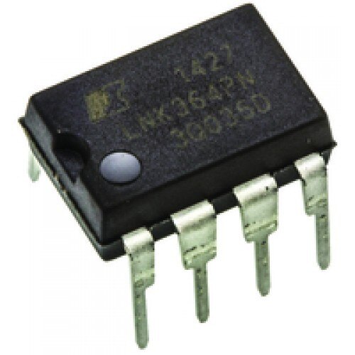 LNK364 Low Power Off-Line Switcher ICLinkSwitch-XT incorporates a 700 V power MOSFET, oscillator,simple ON/OFF control scheme, a high-voltage switched currentsource, frequency jittering, cycle-by-cycle current limit andthermal shutdown circuitry onto a monolithic IC. The startupand operating power are derived directly from the DRAINpin, eliminating the need for a bias winding and associatedcircuitry.Features of LNK364:Optimized for Lowest System CostProprietary IC trimming and transformer constructiontechniques enable Clampless(TM) designs with LNK362for lower system cost, component count and higherefficiencyFully integrated auto-restart for short circuit andopen loop protectionSelf-biased supply - saves transformer auxiliary windingand associated bias supply componentsFrequency jittering greatly reduces EMIMeets HV creepage requirements between DRAIN andall other pins both on the PCB and at the packageLowest component count switcher solutionAccurate hysteretic thermal shutdown protection -automatic recovery improves field reliabilityUniversal input range allows worldwide operationSimple ON/OFF control, no loop compensation neededEliminates bias winding - simpler, lower costtransformerVery low component count - higher reliability and singleside printed circuit boardAuto-restart reduces delivered power by 95% duringshort circuit and open loop fault conditionsHigh bandwidth provides fast turn-on with no overshootand excellent transient load responseExtremely Energy EfficientEasily meets all global energy efficiency regulations withno added componentsNo-load consumption <300 mW without bias winding at265 VAC input (<50 mW with bias winding)ON/OFF control provides constant effi ciency to verylight loads - ideal for mandatory CEC regulations