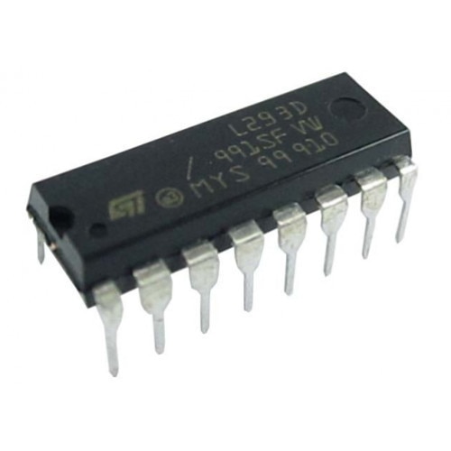 L293D H-Bridge Driver ICL293D is a quadruple high current half-H drivers. The L293D is designed to provide bidirectional drive currents of up to 600-mA at voltages from 4.5 V to 36 V. Both devices are designed to drive inductive loads such as relays,solenoids, DC and bipolar stepping motors, as well as other high-current/high-voltage loads in positive supply applications.Features Of L293D Ic:Per ChannelEnable FacilityOvertemperature ProtectionInternal Clamp Diodes