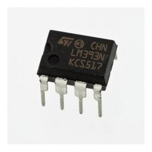 LM393 Low Offset Voltage Dual ComparatorLM393 is a dual precision voltagecomparator IC capable of single or dual supply operation.LM393 ICisdesigned to permit a common mode rangetoground level withsingle supply operation. Input offset voltage specifications as low as2.0 mVolt make this device an excellent selection for many applicationsin consumer, automotive, and industrial electronics.LM393 IC is used in most of the digital comparator Modules that is used in GAS sensor modules, rain sensors etc.