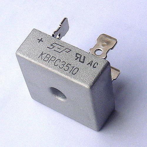 KBPC3510 Bridge RectifierKBPC3510 Single Phase Bridge RectifierThe KBPC3510 is a single-phase Bridge Rectifier with diffused junction and metal case.Features of KBPC3510:High case dielectric strength1/4