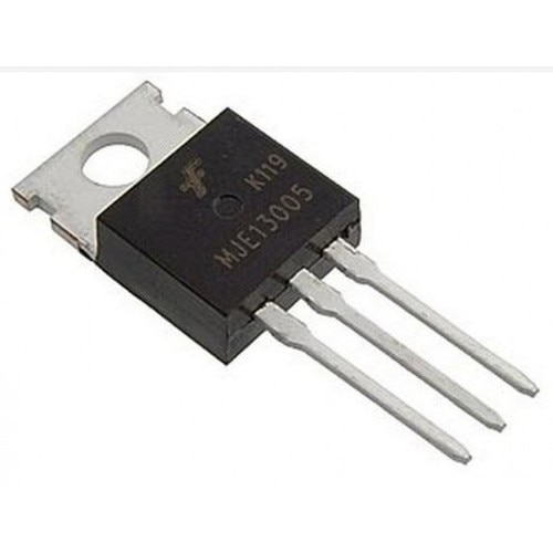 MJE13005 NPN Power Transistor these devices are designed for highvoltage, highspeed power switching inductive circuits where fall time is critical.MJE13005 Power Transistorare particularly suited for 115 and 220 VSWITCH-MODEapplications such as Switching Regulator's, Inverters, Motor Controls, Solenoid/Relay drivers and Deflection circuits.Features: Reverse Bias SOA with Inductive Loads @ TC = 100oCInductive Switching Matrix 2 to 4 A, 25 and 100oC tc @ 3A, 100oC is 180 ns (Typ)SOA and Switching Applications InformationThese Devices are PbFree and are RoHS Compliant
