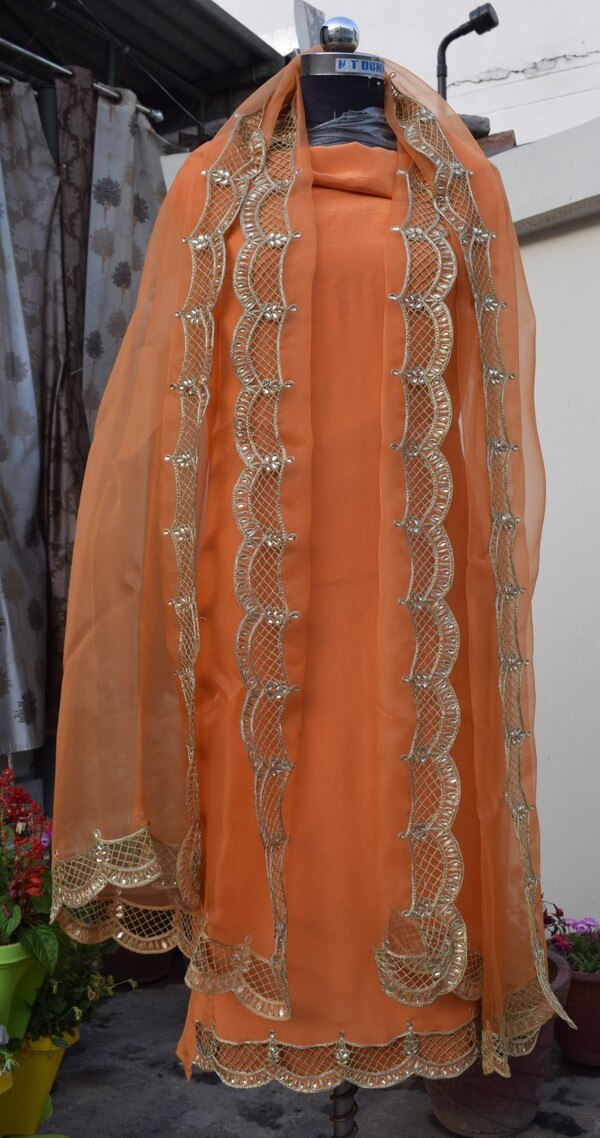 new cut work suit design