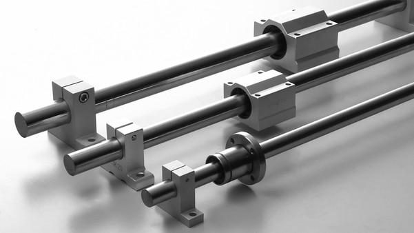 EN8 Material shaft with support & LM Bearings