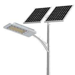 By keeping the track of advanced market development, we are engaged in offering an exclusive range of Powered Solar Street Light. Our offered street lights are available in several specifications, that are fabricated using high grade approved raw material and latest technology. Further, the offered lights are tested on various quality parameters to ensure their defect-free. Apart from this, our clients can avail these lights at competent prices.Features:Easy to InstallSuper Bright white LED with Long LifeNo Electrical Connection Required, No Electric BillSpecifications:Solar Panel: 12 V, 60 Wp; Mono / multi crystalline typeBattery: 12V, 42 AH; Sealed Maintenance Free BatteryLight Source: Super Bright White LEDWorking Time: Dusk to Dawn (Automatic operation)Charging time: 5-6 hours on a clear sunny dayWarranty Period: 1 Year