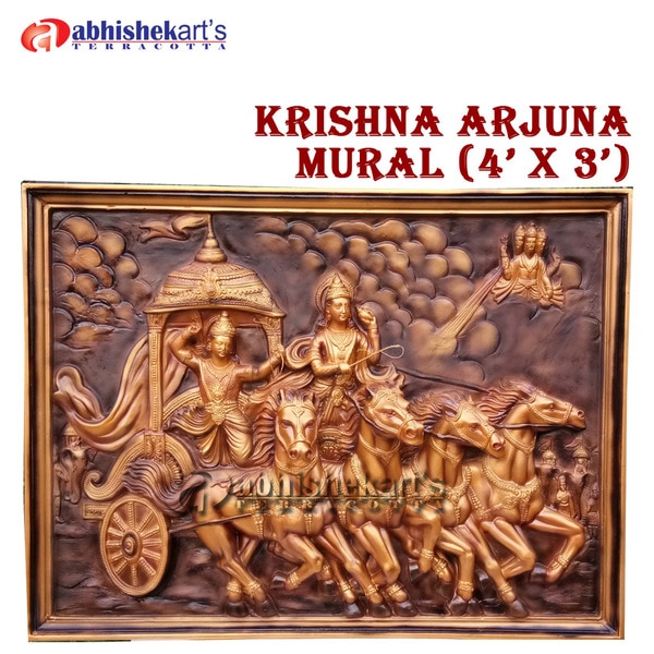 We are manufacturing FRP Krishna Arjuna mural in Kolkata.Dimension : 4 feet x 3 feetbhagavad gita, krishna arjuna chariot, krishna arjuna, krishna arjuna chariot painting, wall murals, Krishna arjuna mural, wall mural.