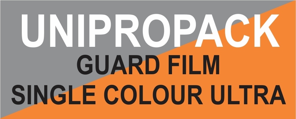 UNIPROPACK GUARD FILM SINGLE COLOUR ULTRA- THIS PRODUCT OFFERS SPECIALISED AND CUSTOMISED GUARD FILMS WITH ULTRA CLEAR AND VIBRANT SINGLE COLOURED PRINTING.We offer 3 variables in this range--MATTE-UNIVERSAL-GLOSSYAll manufacturing is carried out be advanced German machinery operated by experienced technicians, ensuring superior quality.