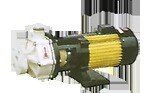 Polypropylene / PVDF / PumpM.O.CVolute Casing ,Black Plate ,Impell are in Polypropylene / PVDFSalient FeaturesPumps are available in different mounting constructions like horizontal bare pumps, monoblock pump. Pump shaft & sleeves are available with different materials compatible with the liquid handled.ApplicationBare shaft polypropylene pump used for continuous process operation. Monoblock pump can be used for transfer application (intermittent use)Vertical pumps for lifting corrosive lying at the bottoms tanks. Sealless glandless pumps used for handling effluent water.Liquid HandledPolypropylene can handle more than 560 types of chemicals Like Ammonium Chloride I Pickling, Con. HCL Acid, Calcium Sulphate, Caustic Soda, Cynic Acid, Ferric Nitrate, Phosphoric Acid and many moreCapacity Range	Up to 100 Ms3/hrHead Range	Up to 63 MtrElectrical Motor	Up to 25 HP