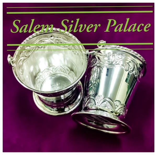 Akshya Trithiya collections. May 7th 2019. Silver bucket. Weight 127 gms. Height 3.5 inches. For wholesale and retail orders contact Salem Silver Palace silver wholesale 9894353579 Salem Tamilnadu India 🇮🇳