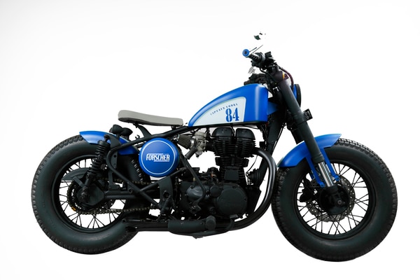 Our Bobber Model Captain Vodka is named after Navy brave heart who sails the seas to protect our oceans and loves to ride when on land. Designed to shine on road with blue colour he loves. We kept it clean in design and so does he. 