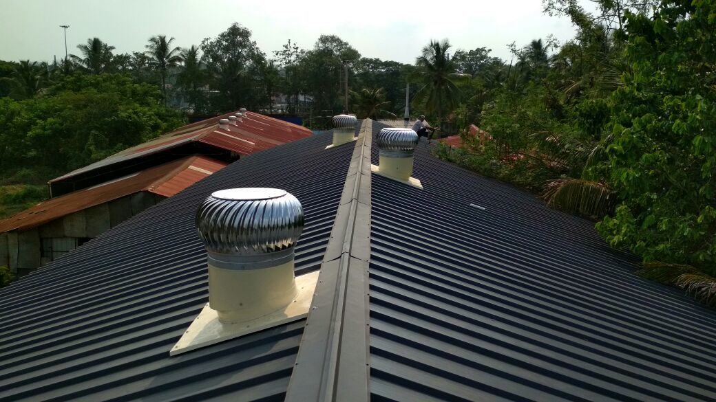 Roof Ventilators are Very Useful for Industrial Sectors for their Effective Production. Lijan Greentech India Pvt Ltd is One of the Best and Largest Roof Ventilators and Heat Reducing Insulation Material Suppliers in Kochi, Kerala With Years of Experience. Roof Ventilators Also Known as Wind Driven Turbo Roof Ventilators . It Works on Wind Power and No Need Any Electrical Support. Turbo Roof Ventilator is a Cost Effective Solution to Reduce Heat Gain and Does not Need Any Maintenance After Installing on Your Roof. Lijan Greentech is a Green Energy Company in Kerala , Providing Innovative and Cost Effective Products to Avoid Heat and also Reducing Electricity Usage. Lijan Greentech is Major Supplier of Turbo Roof Ventilator in Thrissur and Kochi, Even though We Provide our Services in Kollam, Kottyam, Alappuzha, Kottayam etc. preview  Exhausting Roof Ventilators are Featured by Rugged Construction and are Highly Weather Resistant. They can Provide a Steady Exhaust of Air and are Engineered to Reduce Energy Costs by Circulating Air, Cooling Attics, Reducing Overall Air Conditioner Strain and Also Help to Prevent Heat and Moisture Build up. Roof Ventilators are Designed to Help Exhaust Contaminated Air from Kitchen Range Hoods up and Away from the Roof. Ventilators are Suitable for use in a Variety of Industrial and Commercial Buildings Including Warehouses, Manufacturing Facilities, Foundries, and Laboratories. Roof ventilator Functions as a Natural Ventilation Systems. When there is a Difference in Thermal or Wind Pressure Between the Inside and Outside of the Building, Which Forces the Air to Move Through the Opening of the Ventilation. In Favourable Climates and Building types Natural Ventilation can be Used as an Alternative to Air-conditioning Plants Saving 10%–30% of Total Energy Consumption. When it comes to Roof Top Ventilators they have Several Advantages which include that they Do Not Need to be Powered by Electricity, they are Located Such that they Exhaust the Hottest Air First, they do not Cause any Harm What so Ever to the Environment, they Tend to Save a Lot of Money Because there is No Operating Cost Plus they are Maintenance Free. Our Company Lijan Greentech is One of The Best Supplier in Kerala State and Introducing Some Innovative Products to the Market with the Aim Of Attaining Green Energy Kerala. We Provide Our Service in Ernakulam, Thrissur, Kollam, Kozhikode, Pathanamthitta etc. 