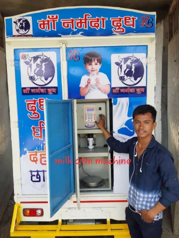 Milk ATM Machine in IndoreMilk Vending Machine will always get market for their commodity as long as there is a human population in place. Any aspiring entrepreneur can roll out this business and get value for their money. Statistics from the India Dairy Board rightly affirm that these machines have boosted milk sales all over world especially in the cosmopolitan urban centres of the country where the spending power of the consumer base is higher as compared to the rural areas. The milk dispenser, commonly called Milk ATM Machine in Indore is the main machine required for this business. They come in varying sizes and designs– portable and wall – such as 150, 200, 300, 400, 500, 600, 200 and even 1,000 litres. They are refrigerated to preserve milk and can dispense any denomination of milk in 100ml units.