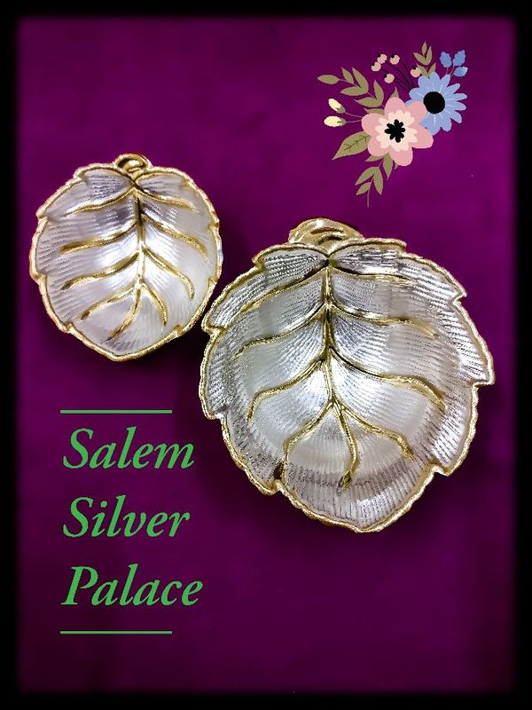 Silver Fancy Leaf Bowls