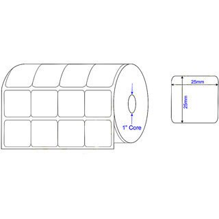 BARCODE LABELS 25X25X4A/C