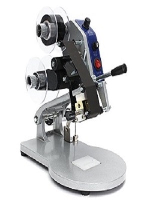 manual ribbon coding machine is suitable for printing date batch no . lot no MRP EXP MFG dates on pouches lables mono cartons .its printing is very fine and clear with instant dry ribbon ink featureinstant dry inkeasy to operate low power consumptioneasy to change letters Technical DetailsModel: DY-8 Capacity : 20-30 Lable /minInk Type : Ribbonprinting line : 4 line power consumption : 40W: