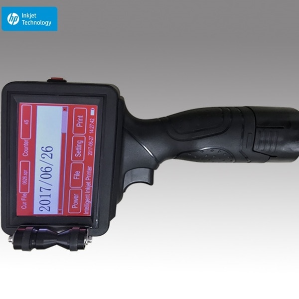 Meenjet M7 Series handheld date code printing machine can be used by hand for small quantity products, also can be used on conveyor belt online for large quantity products. Besides, it is slight weight and easy operation.It is chosen by many customers all around the world to print lot number, expiry date, logo, bar code character and etc on paper, plastic, glass, metal and pvc products. Alication material Wood,carton box,stone, fiberboard, lightgage steel joist,pipe,metal,plastic, aluminium foil Product name Bottle Expiry Date Code Printing Machine, New good handy Code Printing Machine using for food packing Key words Date printing machine, Expiry date printing machine, Hand-held ink-jet printer, Inkjet coding machine, ink cartridges, inkjet coding machine, handheld inkjet printer, industrial inkjet printer, high resolution inkjet printer, expiry date printing machine Shape features ABS+PC case, red and black, color touch screen Dimension 140*90*240mm CPU Quard core 1.4 GHz Definition 600PDI Spray nozzle Thermal foaming inkjet 2.5 Printing direction Adjustable with 360 degree, meet all kinds of production needs Printing line 1-8 lines (adjustable) Printing height 1.2mm-12.7mm Printing distance 1-10mm Mechanical Adjustment (the best distance between the nozzle and printed object is 2-5mm) Printing content Chinese, English, number, date, time, QR code, bar code, picture Application Board, carton, stone, pipe, cable, metal, plastic, electronics, automotive parts Printing length 2000characters for each message, no limitation on length Printing speed 70m/min Ink type Quick-dry environmental ink, water-based ink and oily ink Ink color black, white, red, blue, yellow, green, invisible Ink volume 42ml(usually can print 800,000 characters) Interface USB, RS232, DB15, Photoelectric interface, Bluetooth 4.0, Wi-Fi Voltage DC16.8 lithium battery Storage the system can store more than 1000 mass (external USB make the information transfer in a free way) Working condition Temperature:0 - 45 degree; Humidity: 10% - 80%