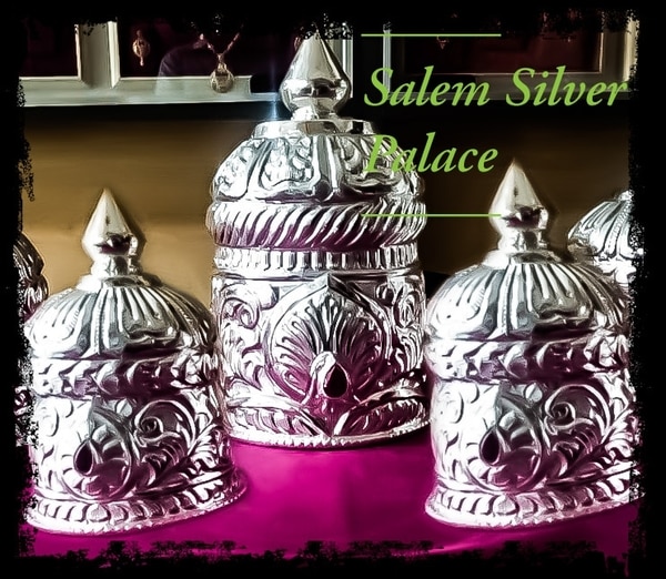 Silver Kreetam. Silver crown 👑. Perumal - Sridevi - Boothevi. Total Weight 1500gms.Hand made Nagas works.For details contactSalem Silver Palace9894353579Silver wholesaleSalemTamilnaduIndia 🇮🇳
