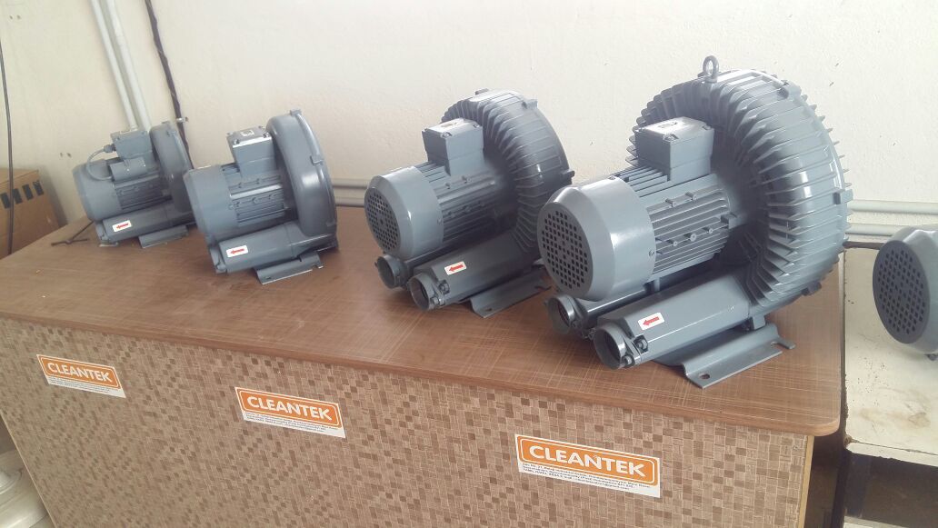 Cleantek Manufcaturing aquaculture air blowers for pond aertion in fish farms. Our Blowers are oil free and supply high volume air supply comparing the other vacuum pumps and compressors.Oxygen is must for fish alive, So our side channel blowers mostly used in fish farms, all kind of aqua farms, Sea Foods manufacturing plants. Variosu sizes of diffusers are used towith our blowers.Blower Features:100% oil free and Insulation class is F, Continous duty and Protection class is IP55.Various Frequency 50 HZ & 60 HZ are availableMade of die cast aluminum Both usage of Compressor and Vacuum (suction and blow).Virtually maintenance free, with SKF Double sealed long life bearings.Smart Compact design and Low noise LevelATEX Explosion Proof Motor & Belt Drive is available Anti corrosion blower and special color also avaialble