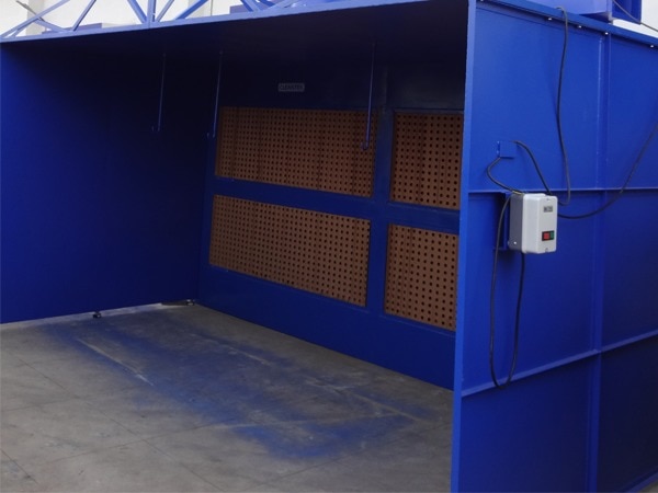 Paint Mixer BoothAvailable in different size and other configuration options, this booth consists of fire extinguishing arrangement to avoid hazardous condition during mixing work. The wall panels of this booth are notable for their tongue and groove design with required thickness level. The steel made walls of this booth is insulated with polystyrene to maintain ambient temperature of booth. The galvanized steel made generator of this Paint Mixing Booth is completely rust protected. As part of its filter facility, this booth is equipped with exhaust filter and pre filter.