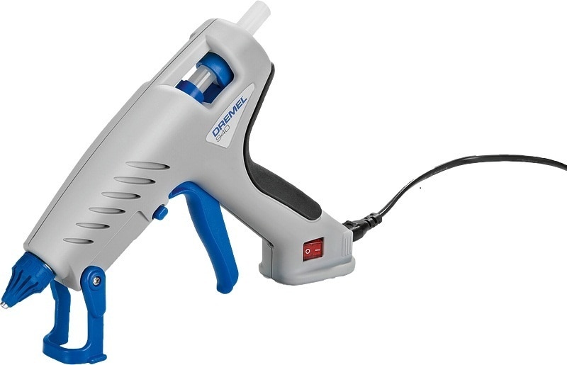 FEATURESThe Dremel 940 is a high temperature (195 °C) glue gun with a drip-controlled exchangeable tip. With its removable cord the 940 can be used at any place without available power. Because of its good ergonomics (on/off switch, T-handle, stable base, extendable kickstand) and replaceable tip it is ideal for light DIY jobs around the house and outdoors, such as repairing furniture, gluing wood, ceramics, etc. Drip control: to prevent dripping glue onto the project High temperature setting (195 °C): for usage with high melt glue sticks Silicon nozzle sleeves: to prevent from burning Extendable plastic kickstand: to easily position glue gun in a stable way by pressing a button Glue output 18 g/min: for more demanding gluing jobs On-Off switch: to manually turn the tool on and off Heat-up time of 5 mins: for quick operation Suitable for 11/12 mm glue sticksSPECIFICATIONS EAN code - 8710364052400Part no. - F 013 094 0JALength - 200 mmDiameter - 200 mmOperating Temp. - 195 °CWeight - 0.3 kg