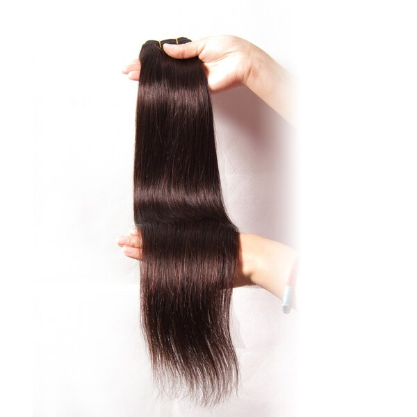 Lemodish 24 Inches 2 Dark Brown Color Virgin Remy Straight Hair
