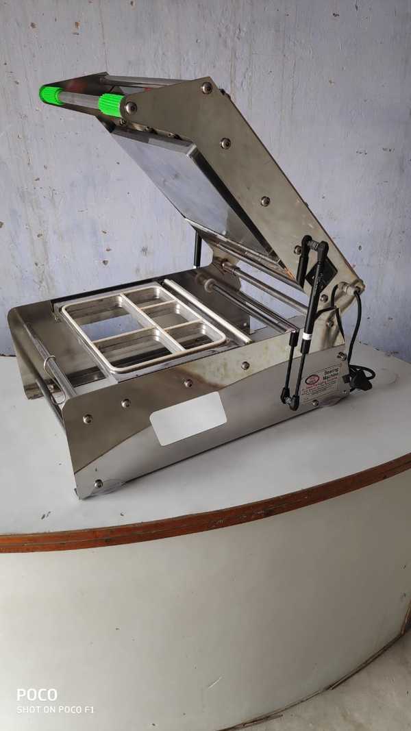 We offer Meal Tray Sealer ideal for packing of refrigerating, seasoned food, microwave, moisture resistant & carry-out food etc. Meal Tray Sealers are very useful for restaurants, shops, supermarket, home & factory. Easy to operate, energy efficient and cost effective, the Meal Tray Sealer offered by us is available in different models to diverse applications.FeaturesMeal Tray Sealers are in compact size and lightweight. - Meal Tray Sealer with a excellent appearance, easy to operate & change the mold. - Human engineering quick sealing assures hygienic and dependable packaging.