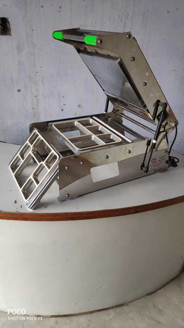 We offer 2 in 1 Meal Tray Sealer model ideal for packing of refrigerating, seasoned food, microwave, moisture resistant & carry-out food etc. Meal Tray Sealers are very useful for restaurants, shops, supermarket, home & factory. Easy to operate, energy efficient and cost effective, the Meal Tray Sealer offered by us is available in different models to diverse applications.FeaturesIn this model customer can seal both the sizes in the same machine they just have to change the fixer for 5 cp or 8 cp tray. Meal Tray Sealers are in compact size and lightweight. - Meal Tray Sealer with a excellent appearance, easy to operate & change the mold. - Human engineering quick sealing assures hygienic and dependable packaging.